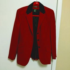 Ralph Lauren Red and black suit jacket